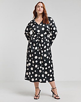 Joanna Hope Ruched Front Midi Dress