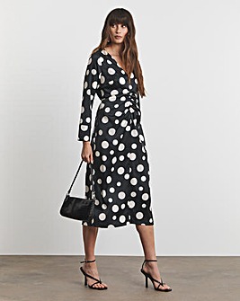 Joanna Hope Ruched Front Midi Dress