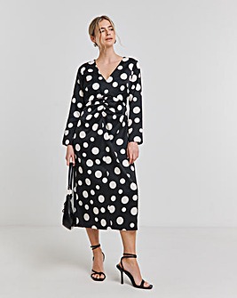 Joanna Hope Ruched Front Midi Dress