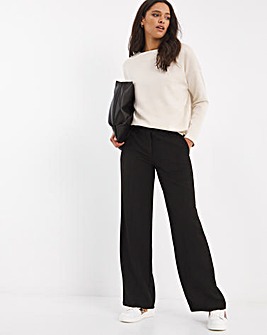 Black Tailored Wide Leg Trousers