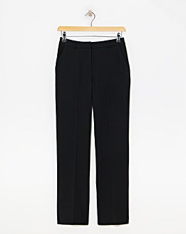Black Tailored Straight Leg Trousers