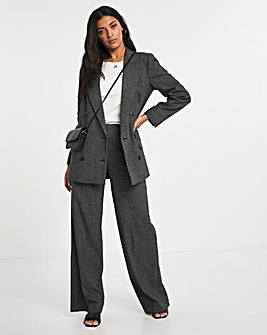 Relaxed Fit Houndstooth Blazer