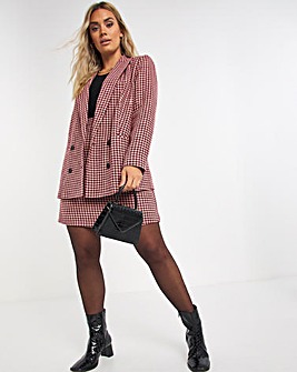 Houndstooth Double Breasted Blazer