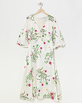 Joanna Hope Ruched Front Midi Dress