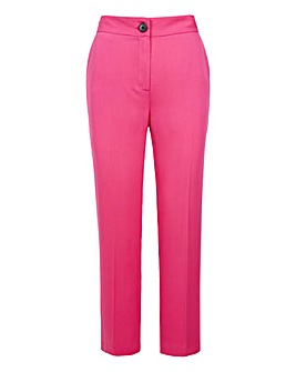 Pink Tapered Crepe Trousers