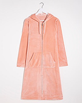 pretty secrets velour zip gown