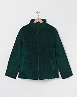 Teal Reversible Borg Quilted Jacket