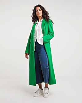 Bright Green Slim Longline Coat