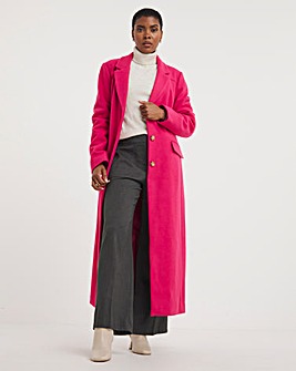 Pink Slim Longline Coat