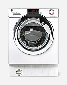 Hoover H-WASH 300 HBWS 48D1ACE/1-80 8kg Washing Machine, 1400rpm, white & chrome