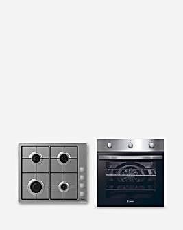 Candy PCI27XCHW6LX 60 cm Multifunction oven + 60 cm gas hob pack