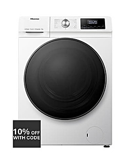 Hisense WFQA8014EVJM 8kg Washing Machine, A rated, 1400rpm Spin