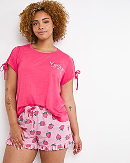 Pretty Secrets Strawberry Print Short Sleeve Pyjama Set
