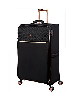 IT Luggage Divinity Black Large Expandable Suitcase with TSA Lock
