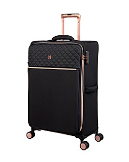 IT Luggage Divinity Black Medium Expandable Suitcase with TSA Lock