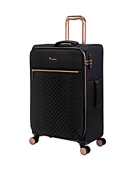 IT Luggage Bewitching Black Medium Expandable Suitcase with TSA Lock