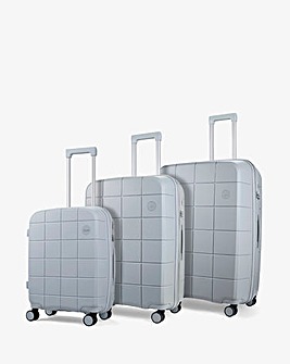 Rock Pixel Grey Luggage 3pc set