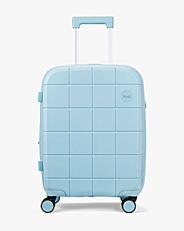 Rock Pixel Cabin Suitcase - Pastel Blue