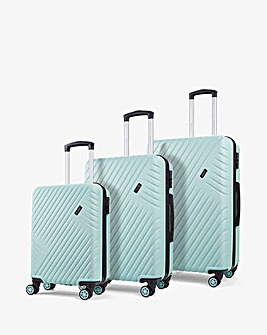 Rock Santiago 3pc Suitcase Set - Green