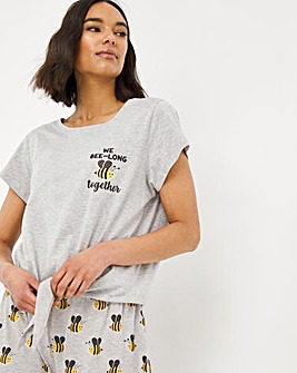Pretty Secrets Value Tie Front Crop Pyjama Set