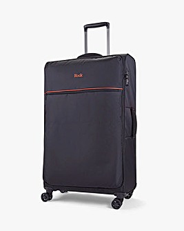 Rock Pegasus Black/Orange Large Suitcase