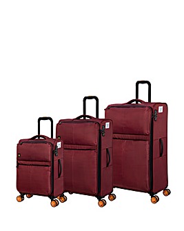 IT Luggage Lykke Intense Rust 3pc Suitcase Set