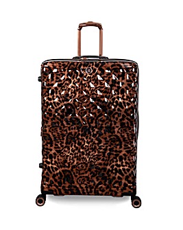 IT Luggage Indulging Leopard Print Large Suitcase