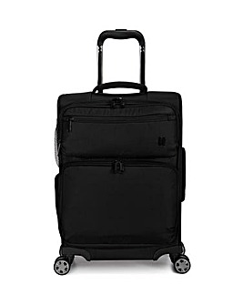 IT Luggage Downtime Black Sit-On Cabin Suitcase