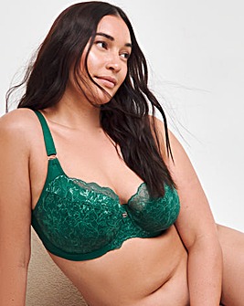 Elomi Brianna Padded Half Cup Wired Bra Rainforest