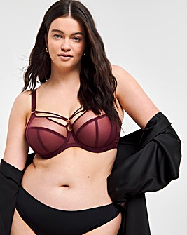 Elomi Sachi Strappy Plunge Wired Bra Cabernet