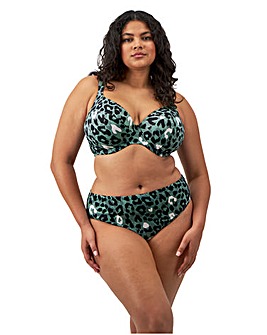 Elomi Jungle Bay Plunge Wired Bikini Top Olive