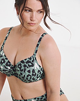 Elomi Jungle Bay Plunge Wired Bikini Top Olive