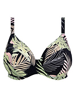 Elomi Tropical Retreat Plunge Wired Bikini Top Black