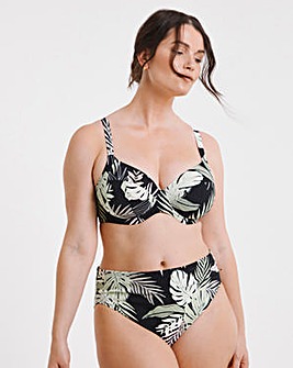 Elomi Tropical Retreat Mid Rise Bikini Brief Black