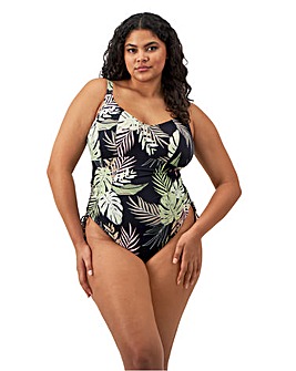 Elomi Tropical Retreat Non Wired Plunge Swimsuit Black