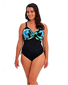 Fantasie Talm Beach Twist Front V Neck Adjustable Leg Swimsuit Black