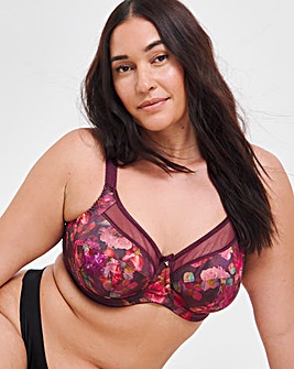 Goddess Kayla Full Cup Wired Bra Plum Rose