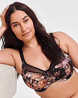 Goddess Kayla Full Cup Wired Bra Dark Tropical