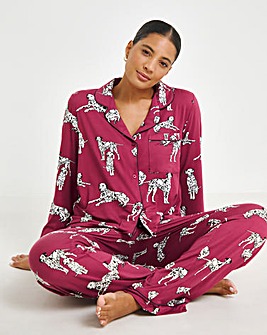 Chelsea Peers Jersey Dalmation Print Pyjama Set