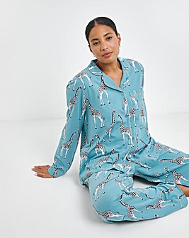 Chelsea Peers Organic Cotton Giraffe Print Pyjama Set