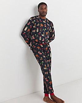 Chelsea Peers Dogs Jersey Crew Mens Pyjama Set - Family Pyjamas