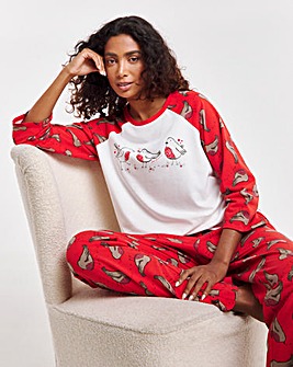 Joe Browns Festive Robin Pyjama Set