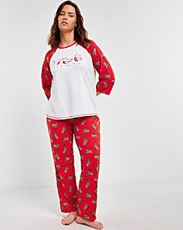 Joe Browns Festive Robin Pyjama Set