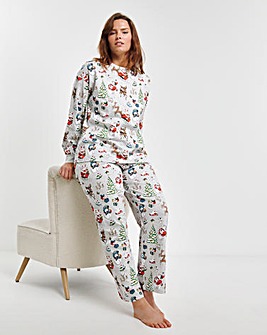 Joe Browns Festive Christmas Scene Pyjama Set