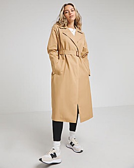 Camel Essential Clean Trench Coat