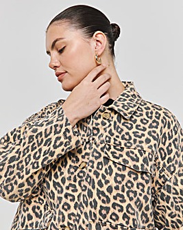 Leopard Print Boxy Jacket