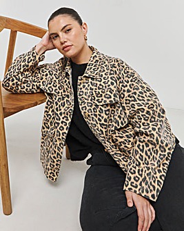 Leopard Print Boxy Jacket