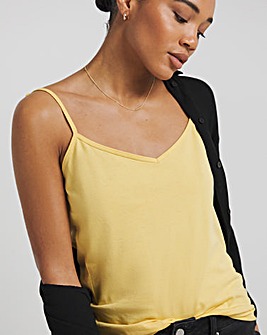 Yellow Cami V Neck Vest