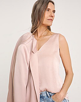 Satin V Neck Vest Top