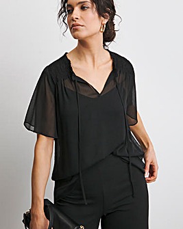 Chiffon Short Sleeve BLouse